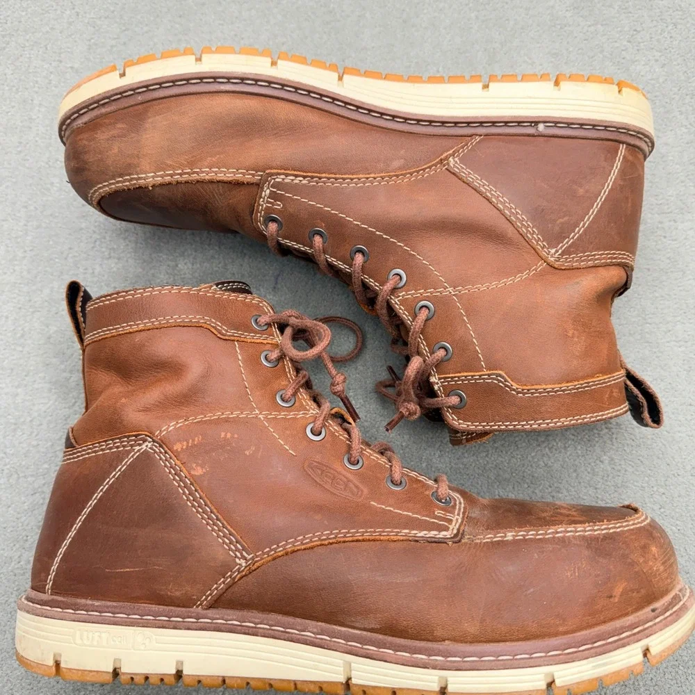 Keen Utility San Jose Steel Toe Work Boots Mens 11D Brown Leather 1020053